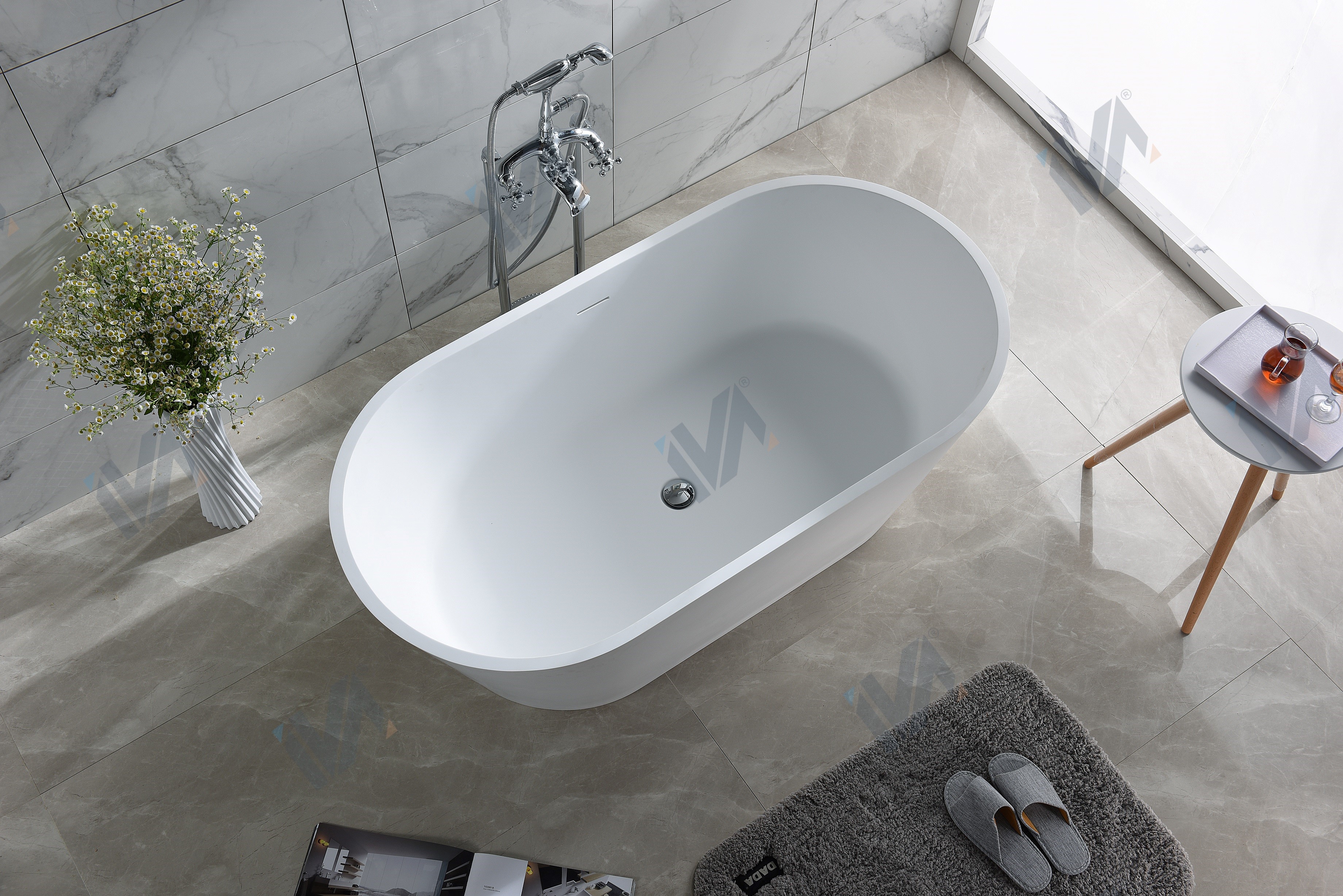 ванна из искусственного камня iva bs103170 170x80 белый
