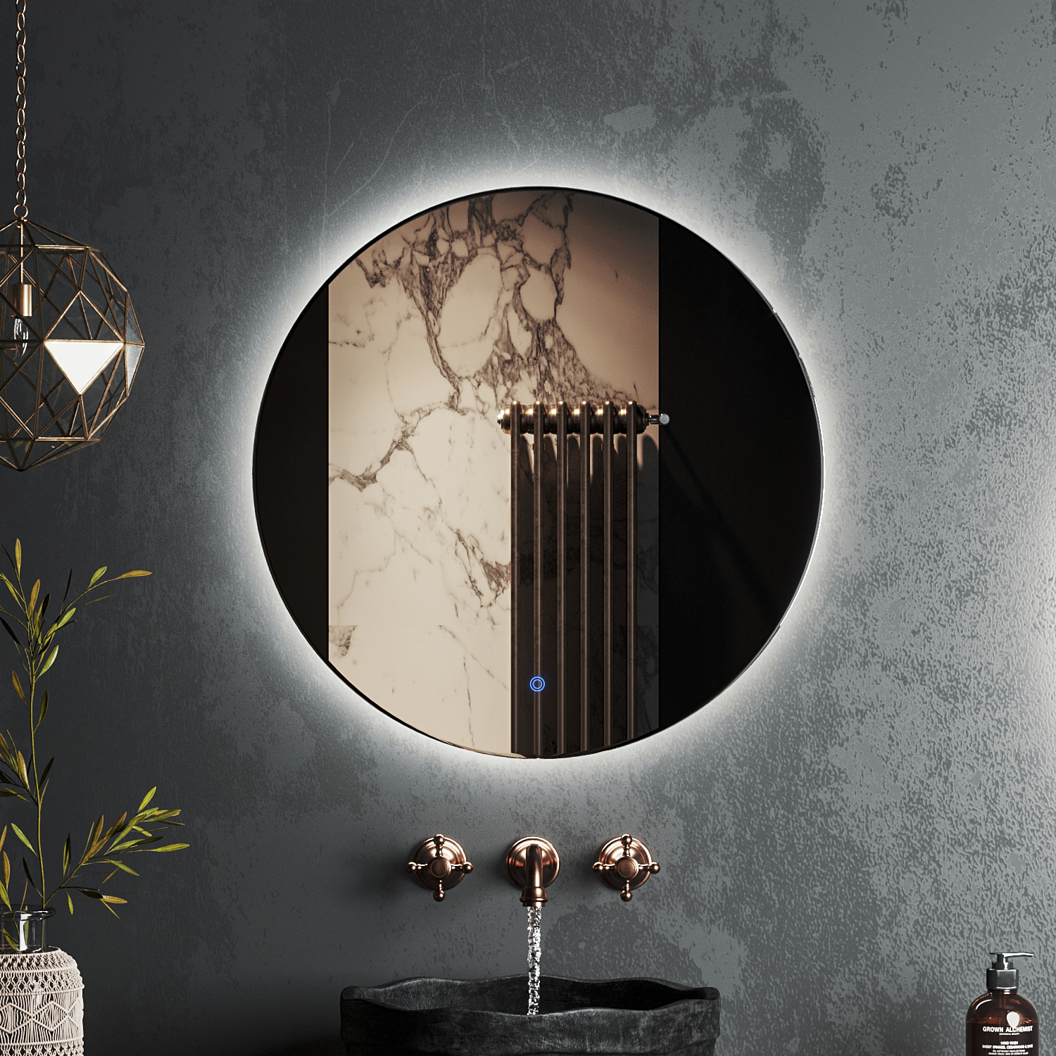 зеркало roxen brimen 60x60 с led подсветкой