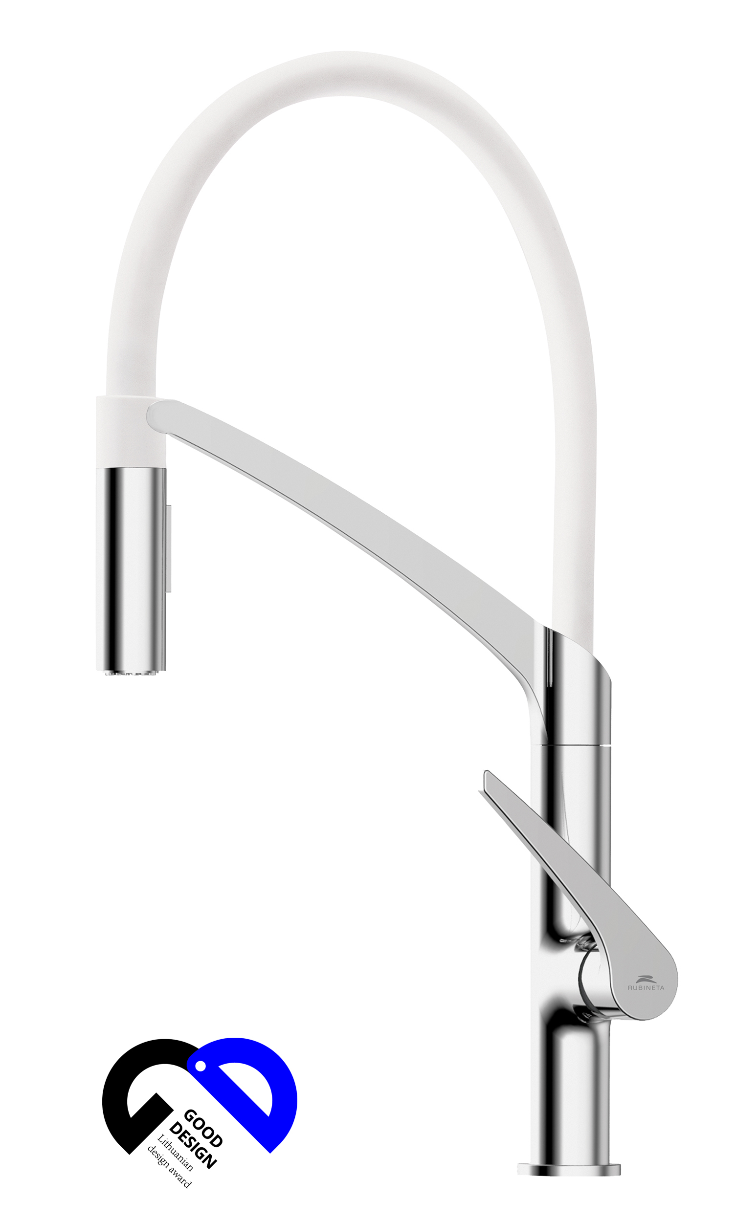 смеситель для кухни rubineta ultima-50 (wt) ul50078 белый