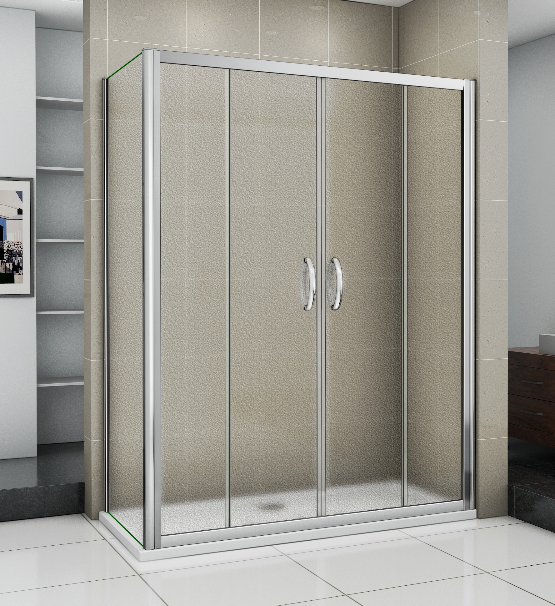 душевой уголок gooddoor infinity wtw-td+sp 170x90 стекло грейп / профиль хром