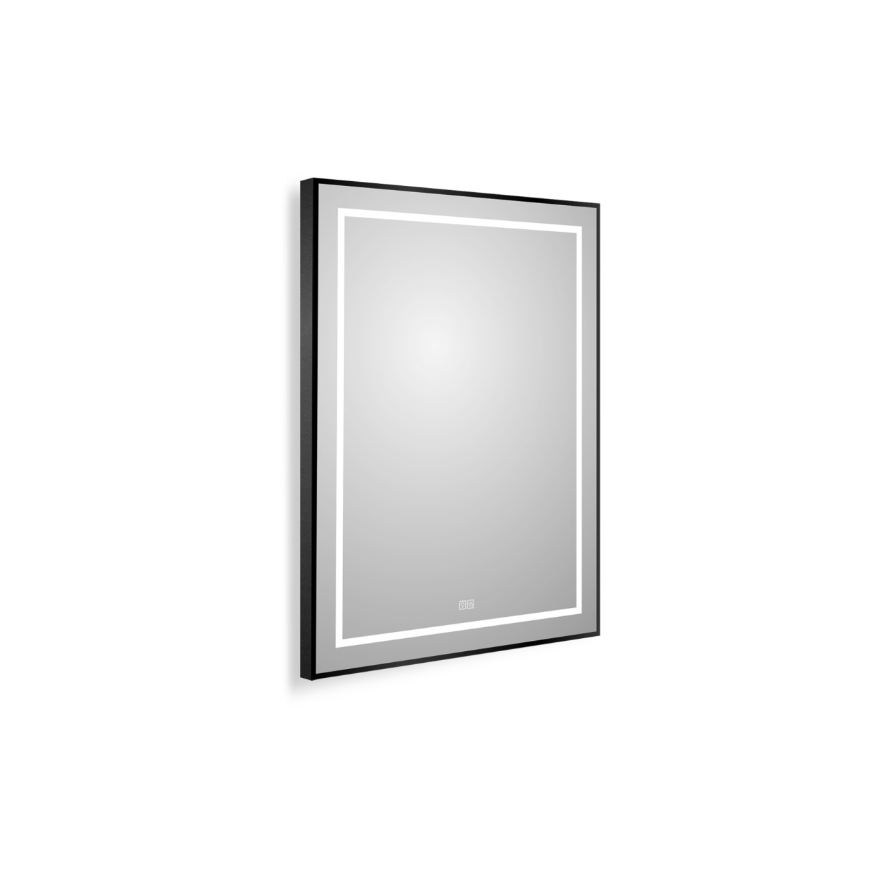 зеркало belbagno spc-kraft-700-900-led-tch-warm-nero с подсветкой и антизапотеванием, черный