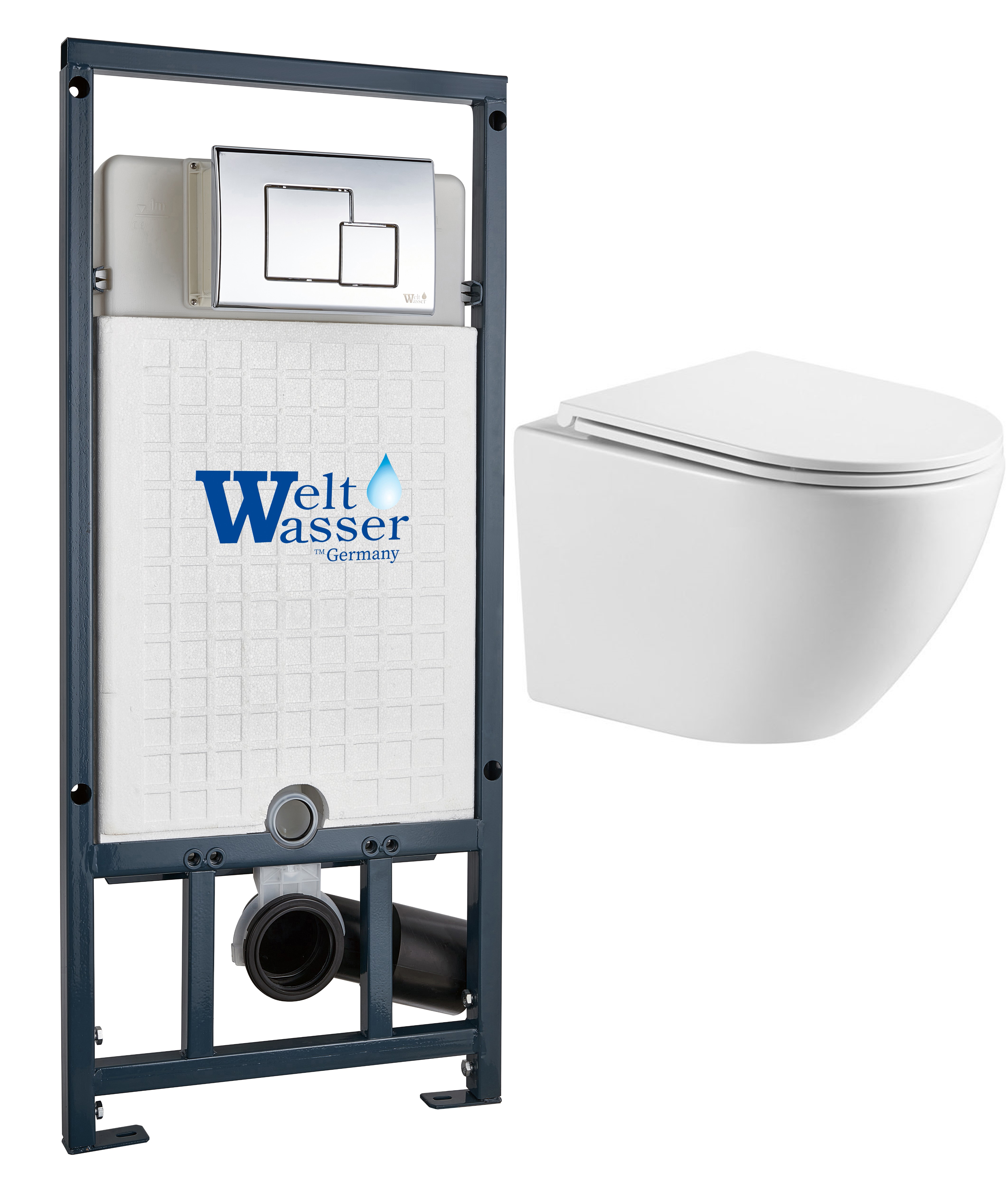 комплект инсталляции welt-wasser marberg 507 с унитазом merzbach 041 xl gl-wt и клавишей смыва mar 507 se gl-wt белый глянец
