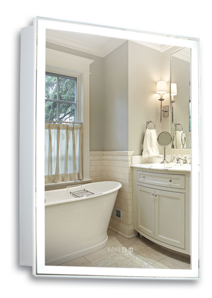 шкаф с зеркалом silver mirrors киото 60 60x80 с подсветкой и часами