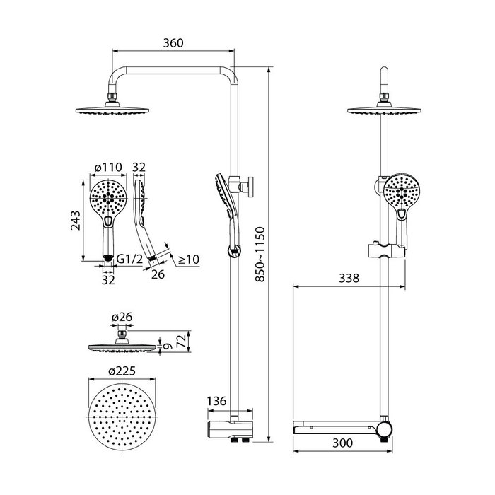 Душевой уголок Gutewetter Practic Rectan GK-403 105x100 (матовый хром/стекло матовое) фото 3 душевой уголок gutewetter practic rectan gk-403 105x100 (матовый хром/стекло матовое) фото 3