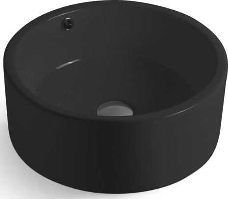 умывальник накладной santiline sl-1057mb 41x41 черный матовый
