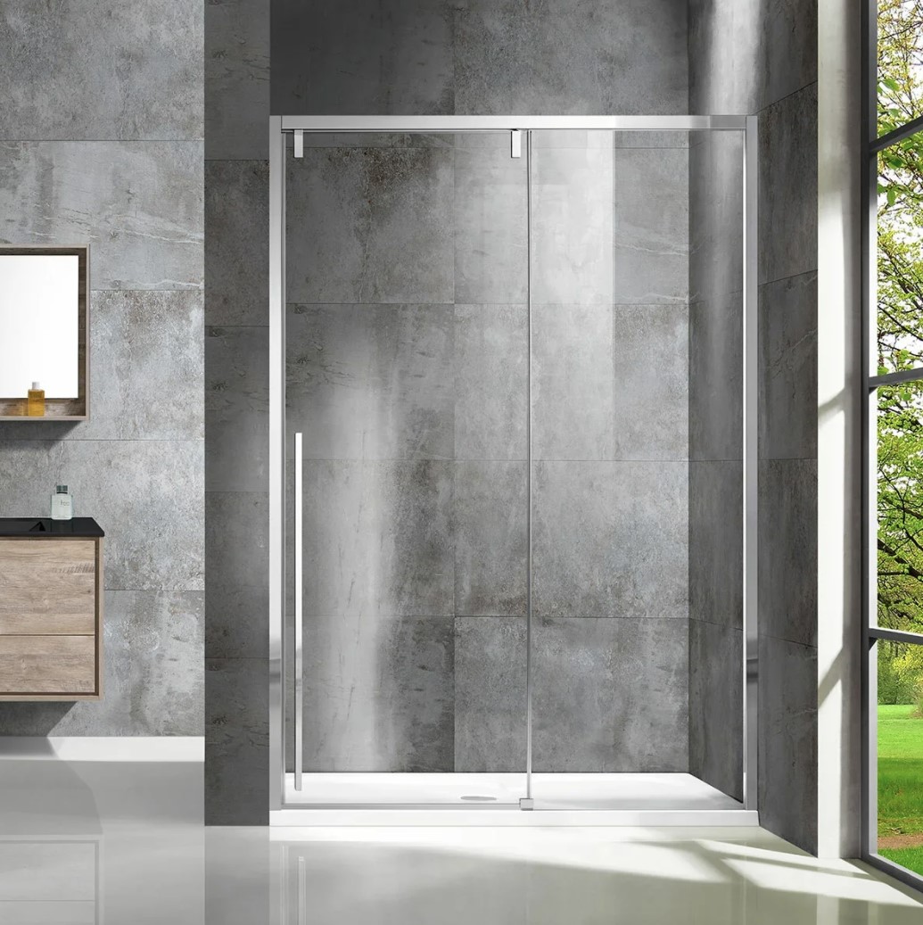 душевая дверь vincea lugano vds-1l120cl-1 120x195 прозрачное стекло / профиль хром
