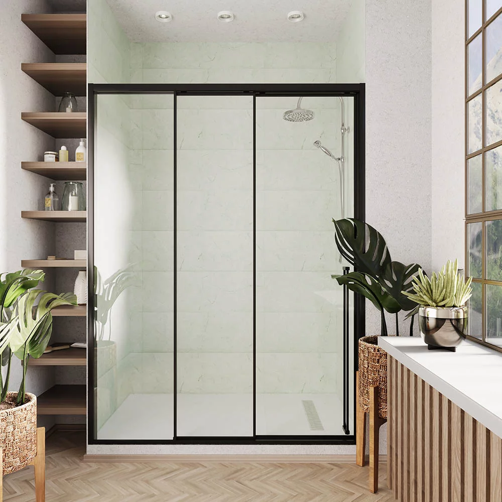 душевая дверь veconi premium prato pr3/l-120-01-b-c4 120x200 левая, профиль чёрный матовый