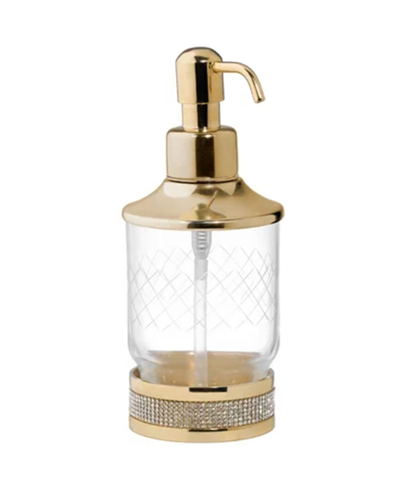 дозатор жидкого мыла boheme royale cristal 10929-g золото