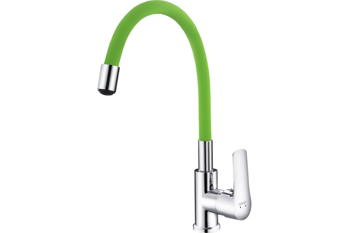 смеситель для кухни maxonor mn70112-12 зеленый / хром