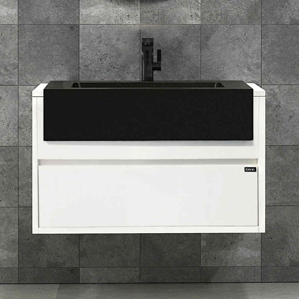 тумба с умывальником black&white u901.800 белая