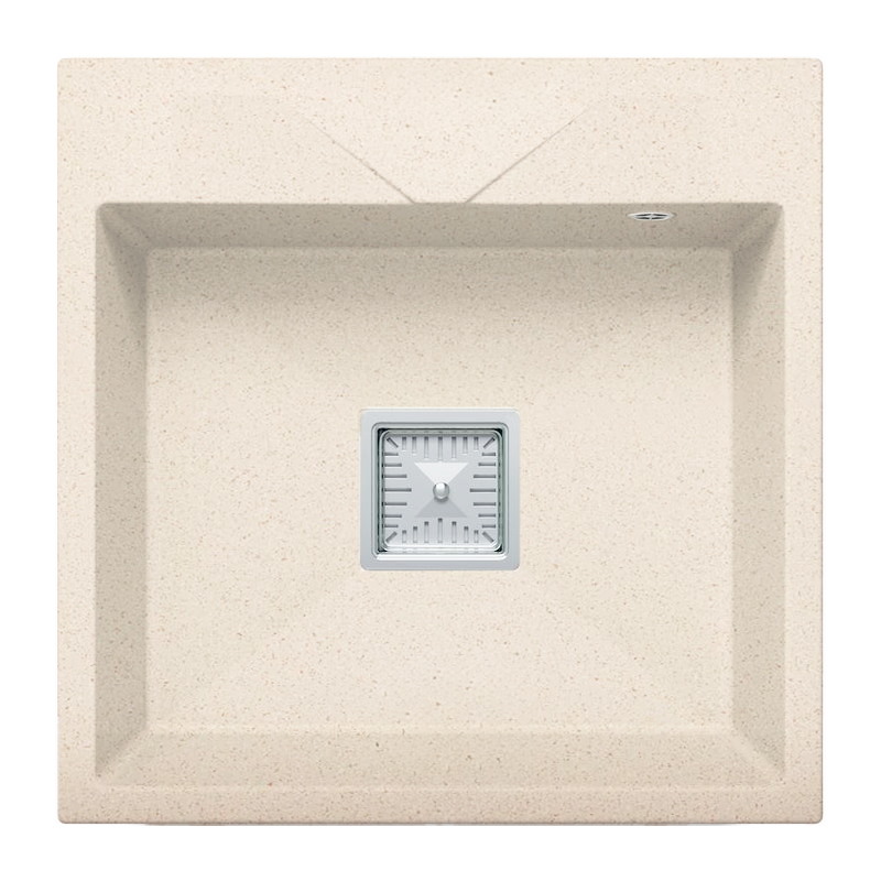 кухонная мойка polygran blade 500 50x50 кремовый