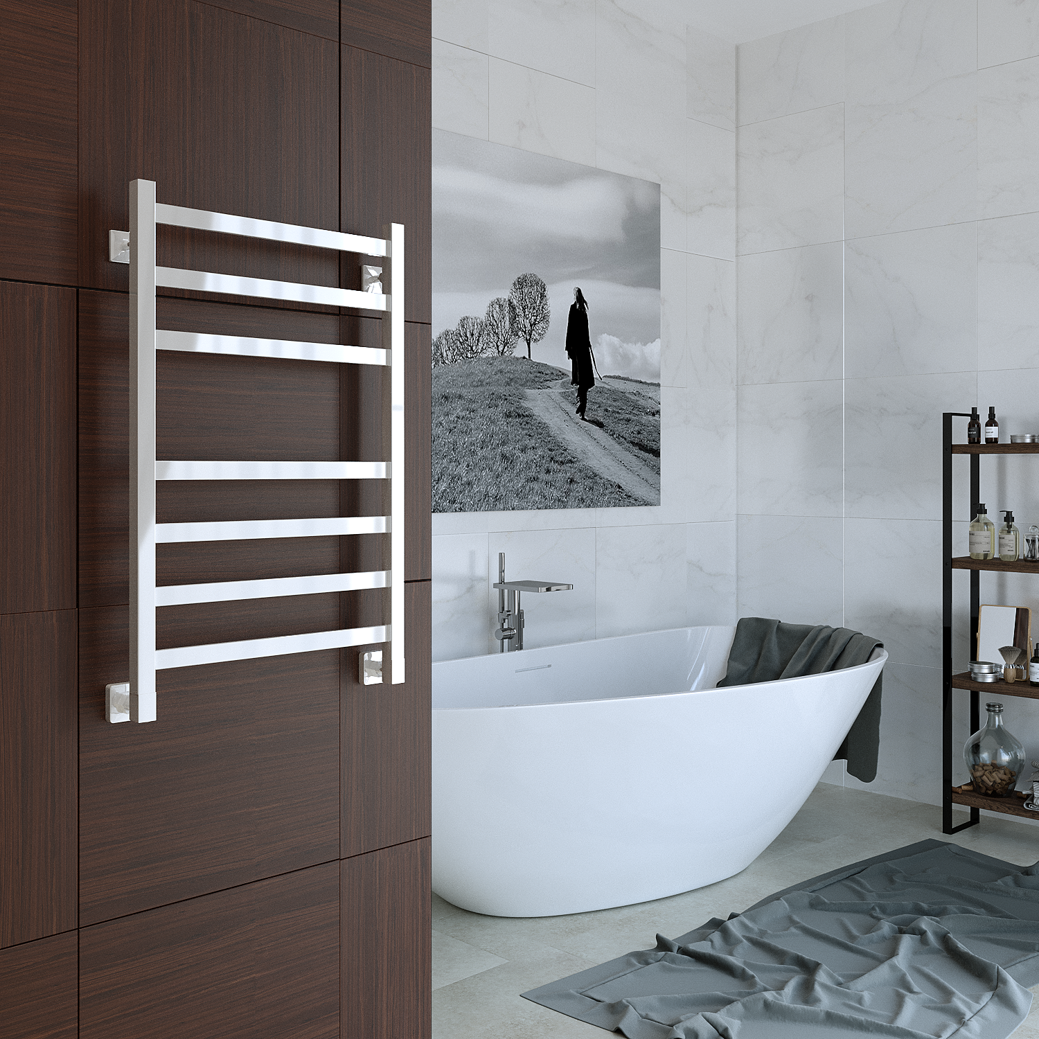полотенцесушитель водяной stinox prestige 50x80 белый глянец