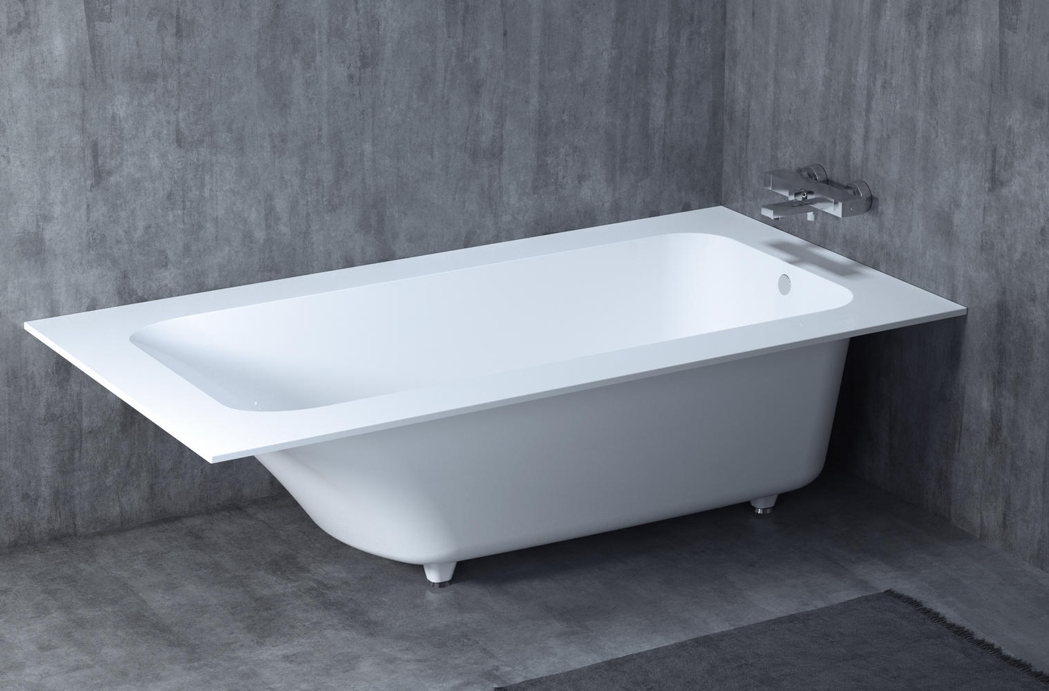 ванна из искусственного камня salini orlanda plus s-stone 102024m 190x100 белый матовый