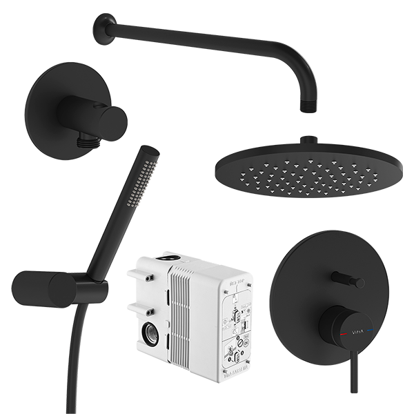 душевой комплект vitra origin a4926636exp черный матовый
