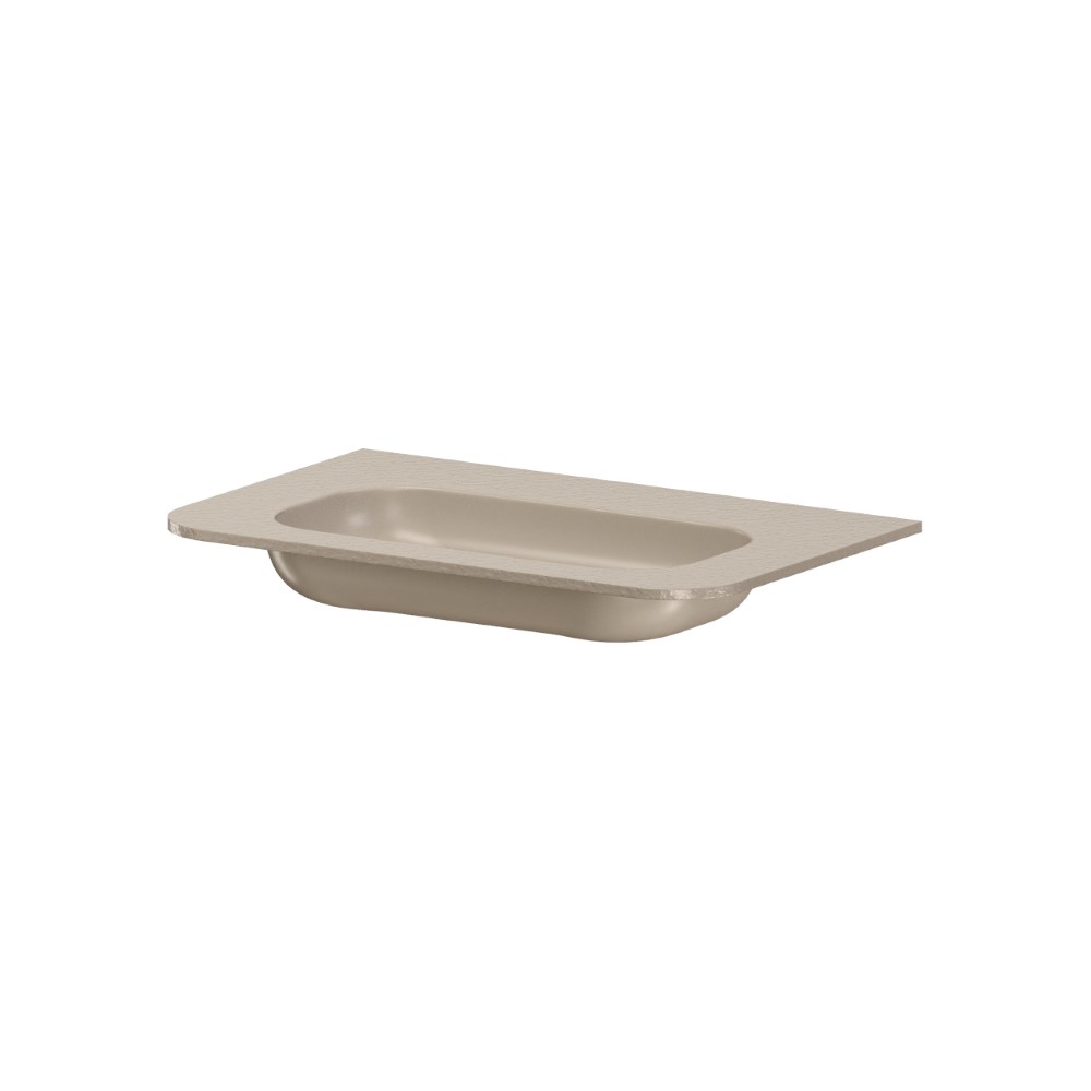 умывальник моноблок armadi art voi 80 см 786-080-sf-d без отв. stone finish daphne, бежевый