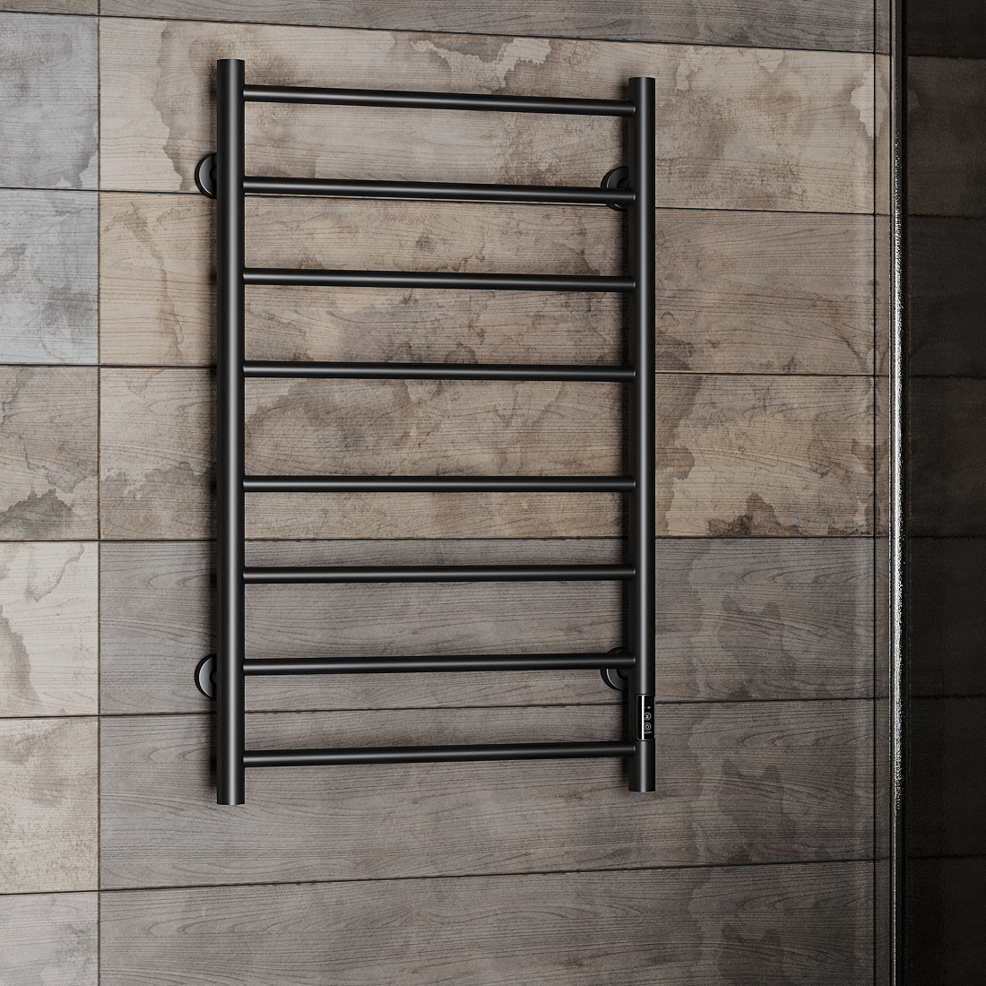 полотенцесушитель электрический roxen caspia 530x850 черный матовый