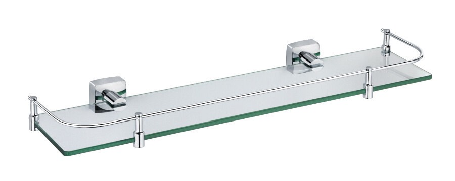 стеклянная полка с ограничителем fixsen kvadro fx-61303b