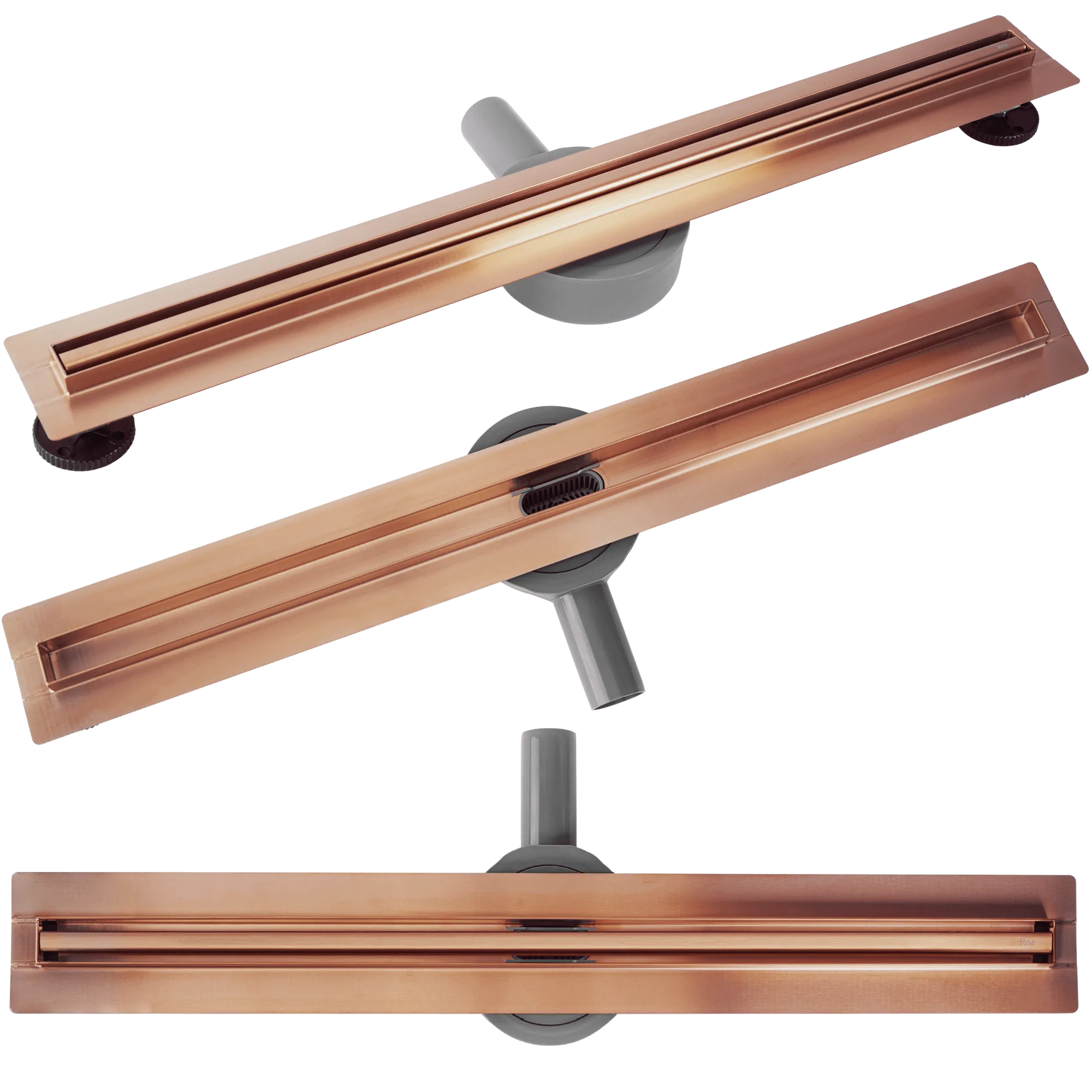 душевой лоток rea neox slim pro brushed copper 60 матовая медь