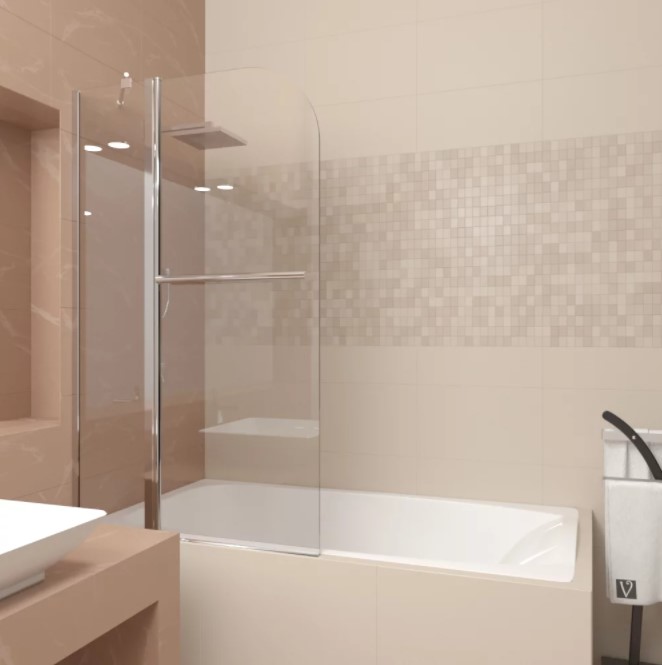 душевая шторка veconi palau pl-81 80x150 с полотенцедержателем