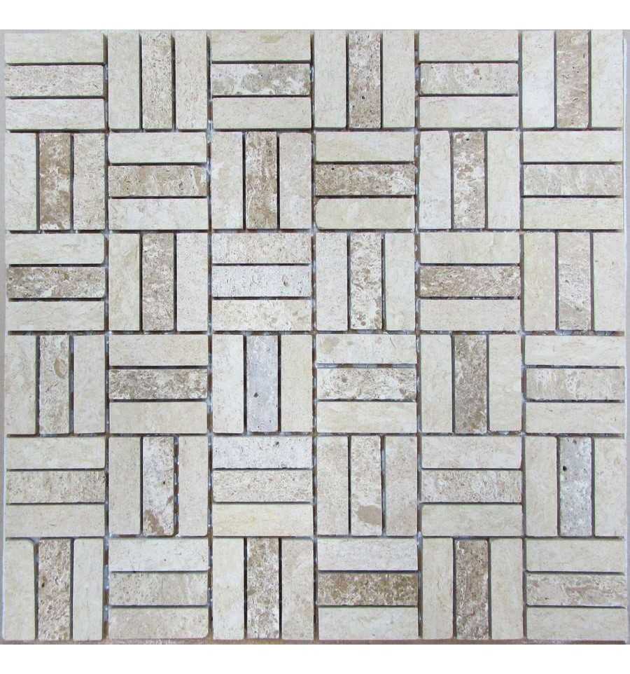 мозаика fk marble travertine 48х15-7m 30 х 30