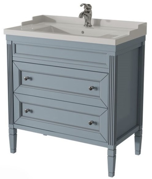 тумба напольная caprigo albion 80 10315-l817 голубой глянец
