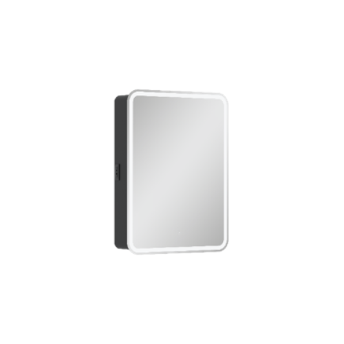 шкаф с зеркалом equil orion led 60 правый, черный