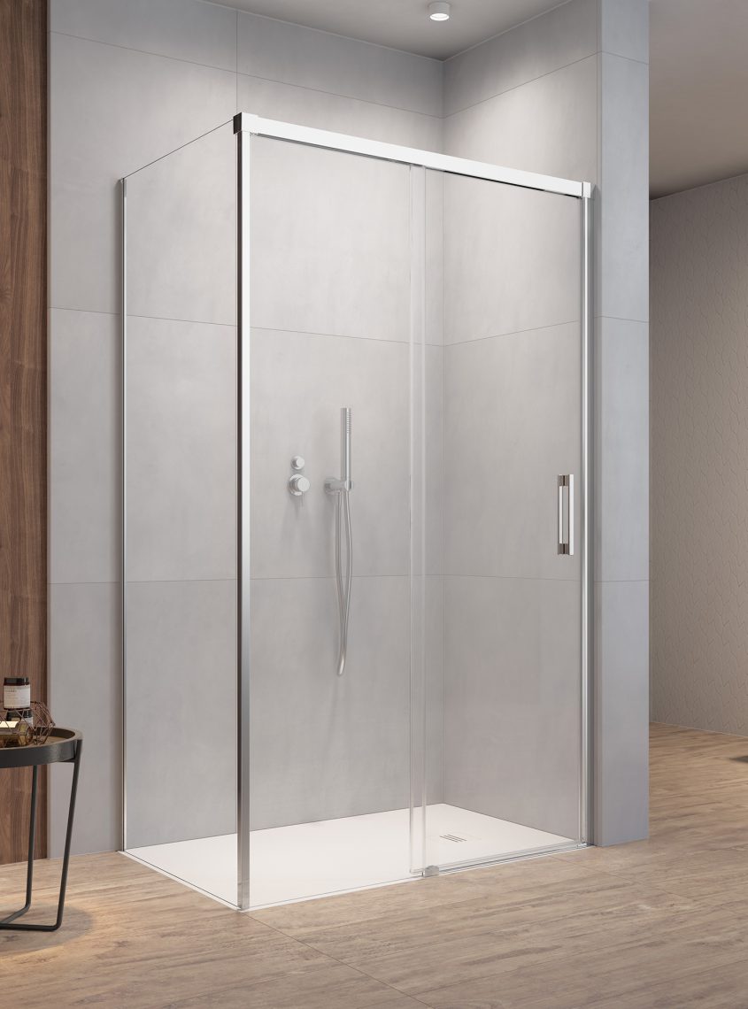душевой уголок radaway idea kds 160x100 стекла прозрачные, профиль хром
