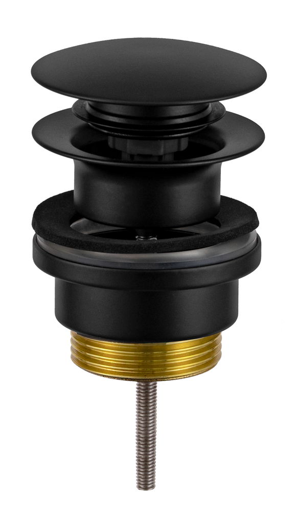 донный клапан универсальный 1”1/4 daniel a735r15 черный матовый