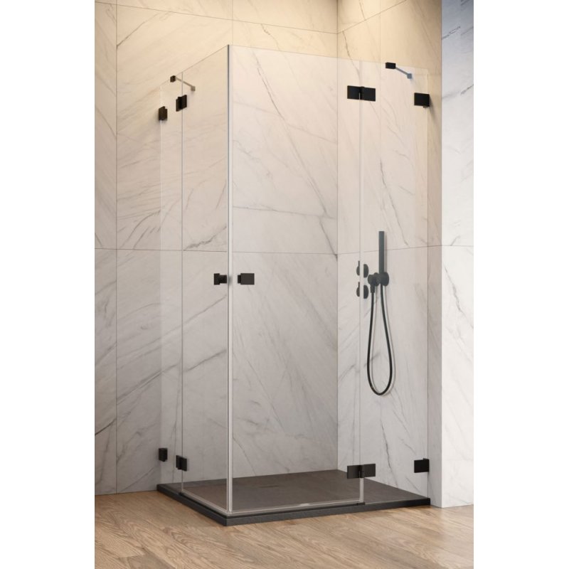 душевой уголок radaway essenza pro black kdd 100x80