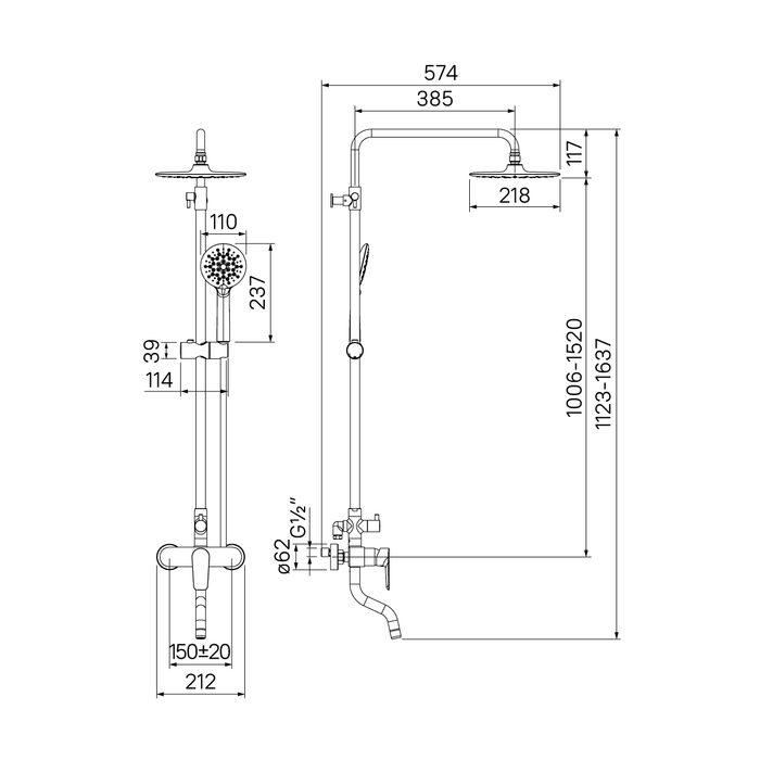 Душевой уголок Gutewetter Practic Rectan GK-403 120x80 (матовый хром/стекло матовое) фото 3 душевой уголок gutewetter practic rectan gk-403 120x80 (матовый хром/стекло матовое) фото 3