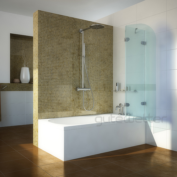 шторка на ванну gutewetter lux pearl gv-002a 80x150 (бронза)