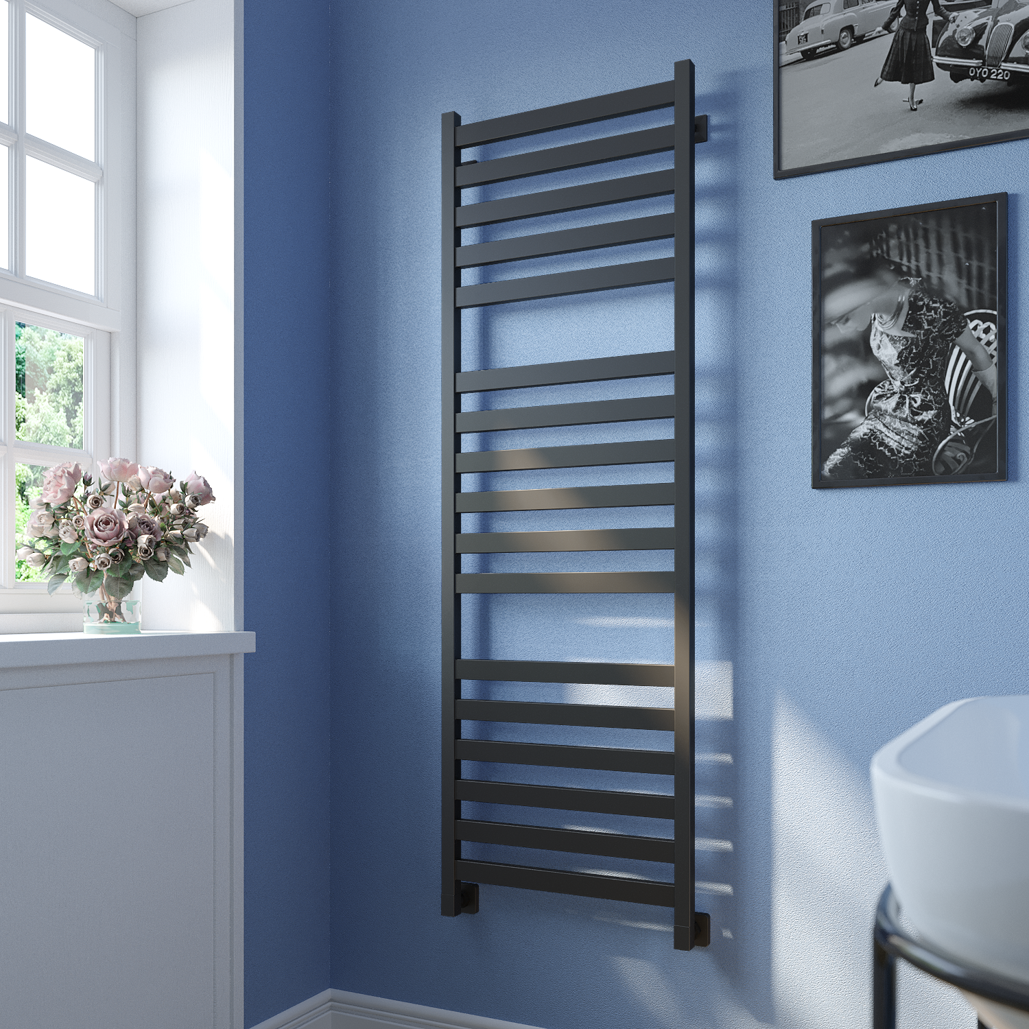 полотенцесушитель водяной stinox verona luxe 50x160 черный матовый