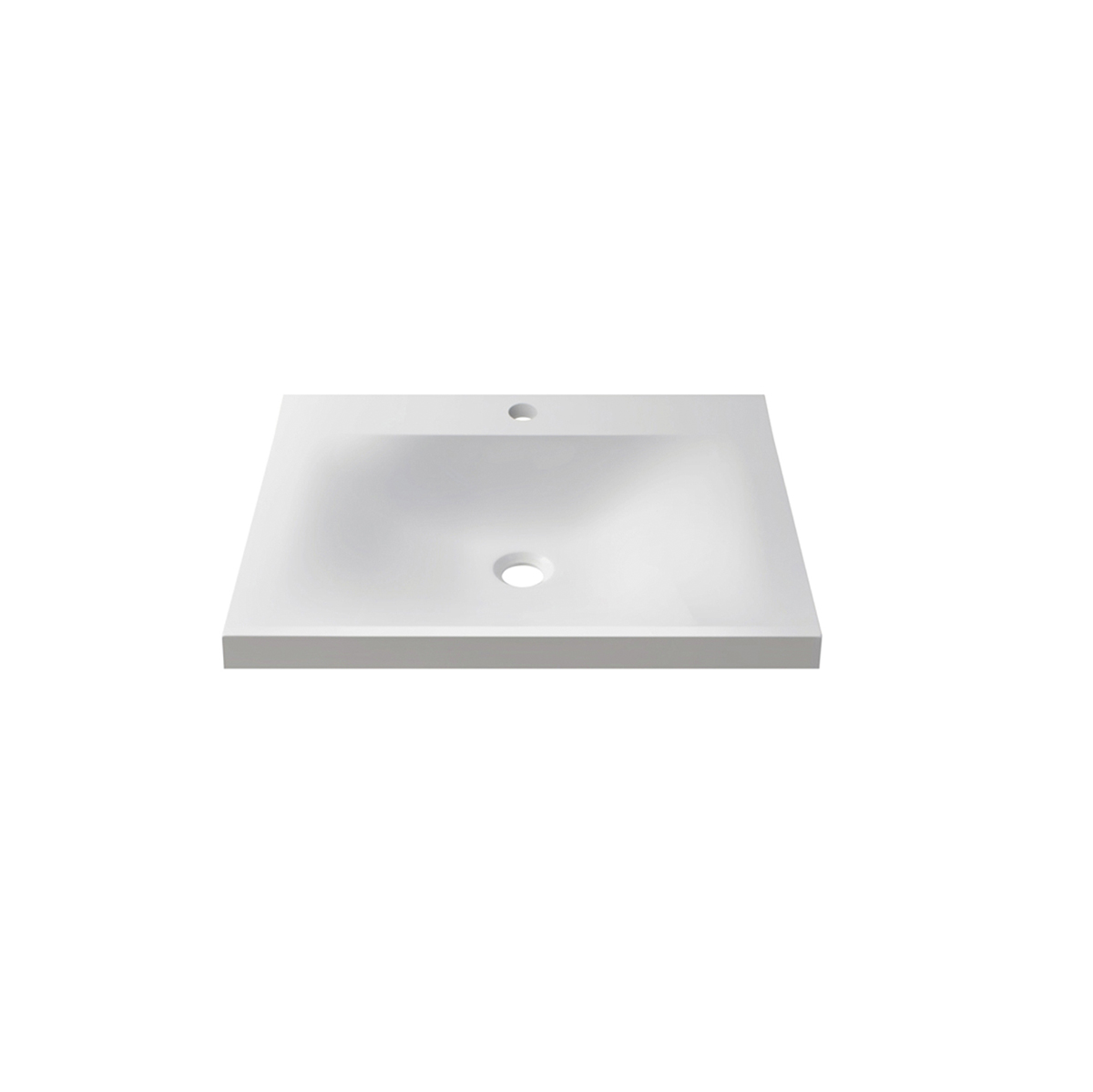 умывальник белюкс порто по 500 50x35 белый матовый, solid surface
