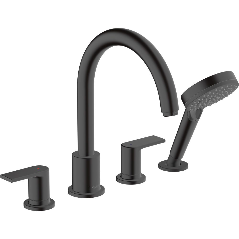 смеситель для ванны hansgrohe vernis shape 71459670 черный матовый