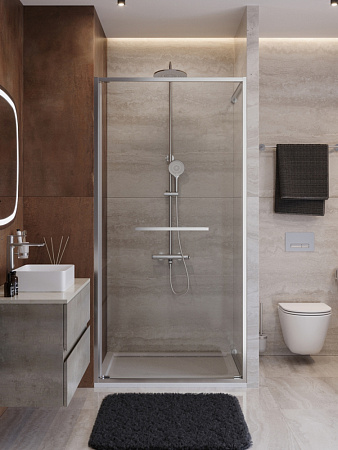 душевая дверь cezares lux-b-fs-1-70-c-cr 68x195 стекла прозрачные, профиль хром