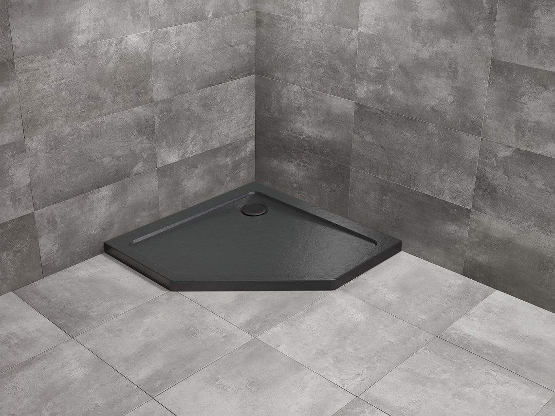 душевой поддон radaway doros pt stone black 100x100 черный