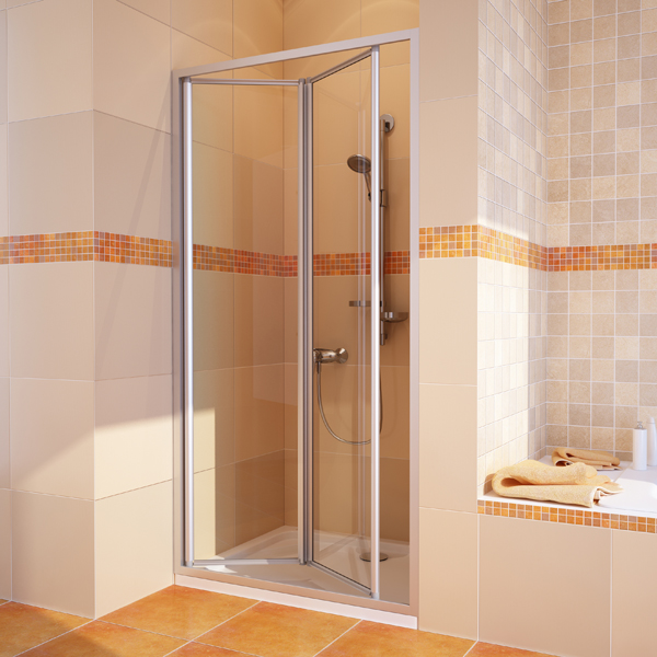 душевая дверь gutewetter practic door gk-404 98 (матовый хром/полистирол lines)