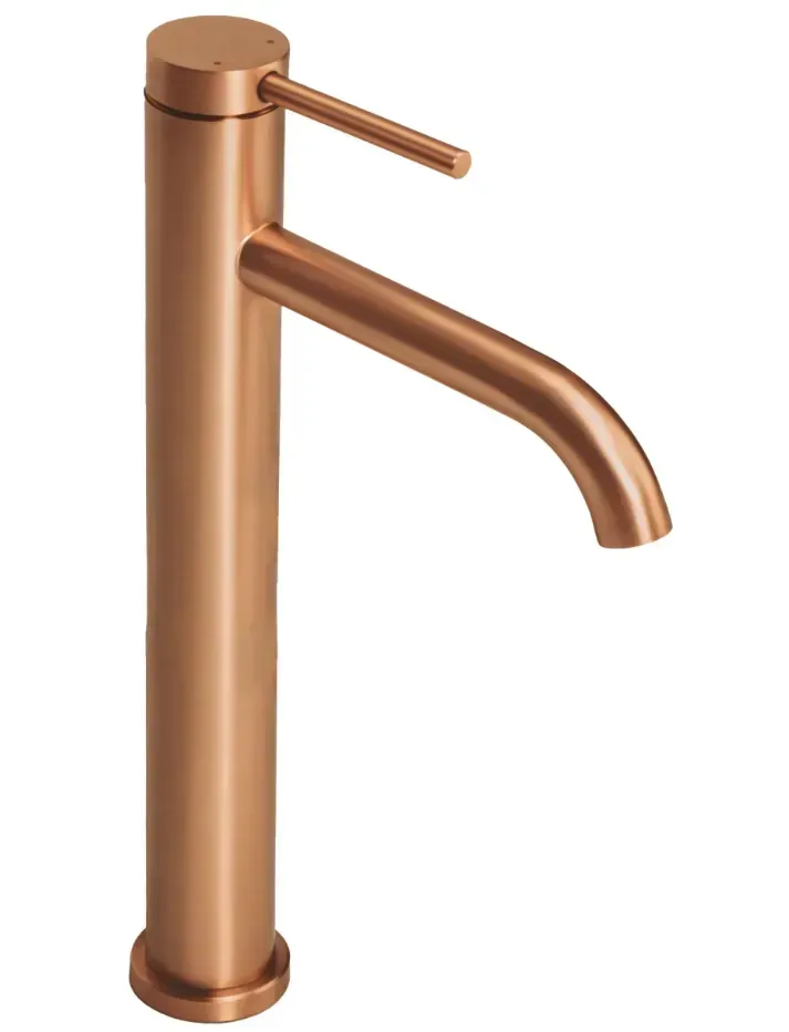 смеситель для умывальника высокий rea clif brushed copper rea-b2088 медь брашированная