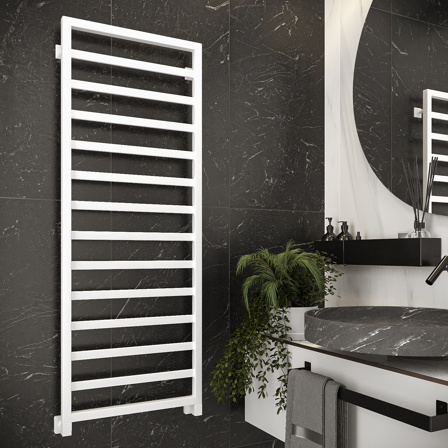 полотенцесушитель водяной stinox bergamo 50x140 белый матовый