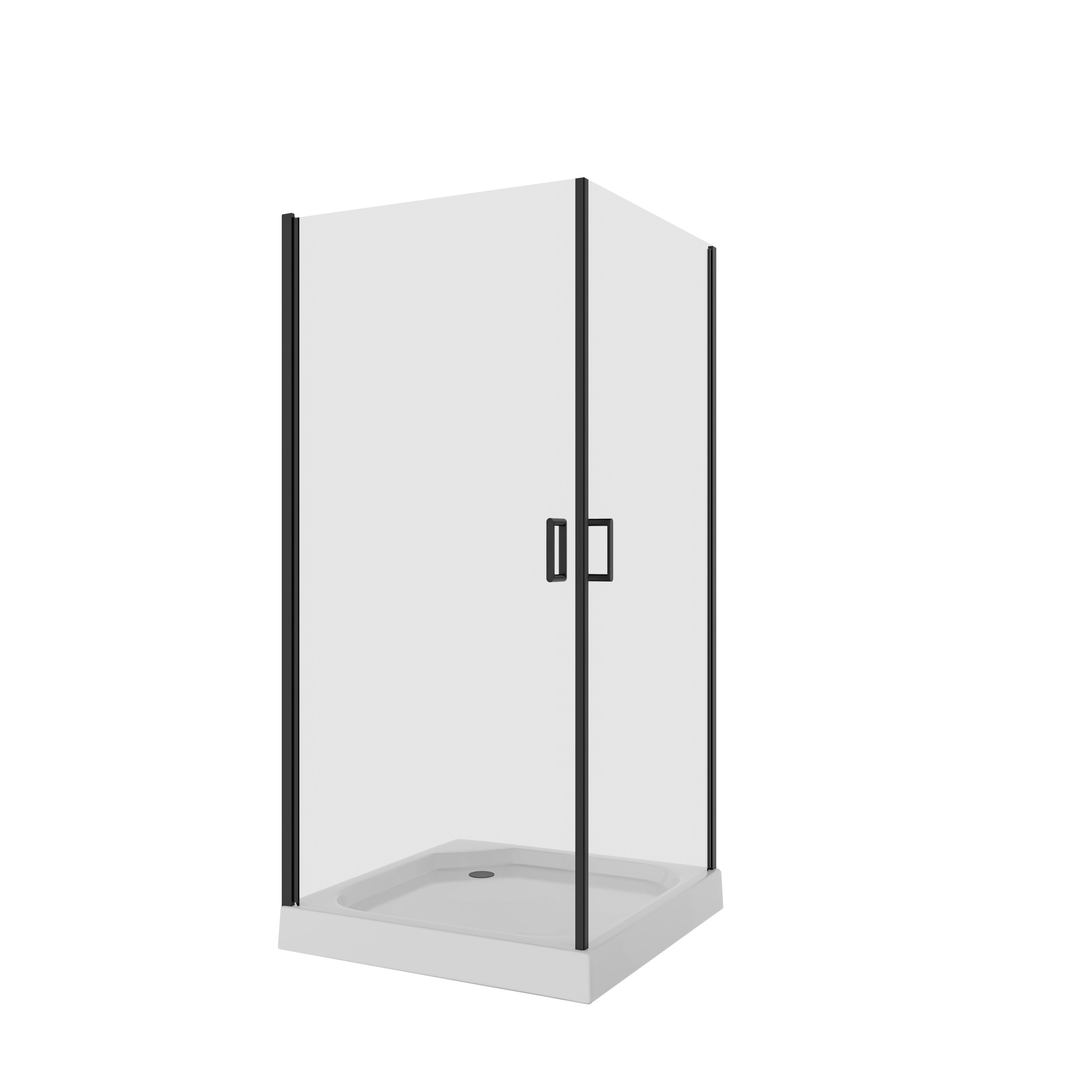 душевой уголок niagara nova ng-6804-08 black 100x100 без поддона прозрачное стекло