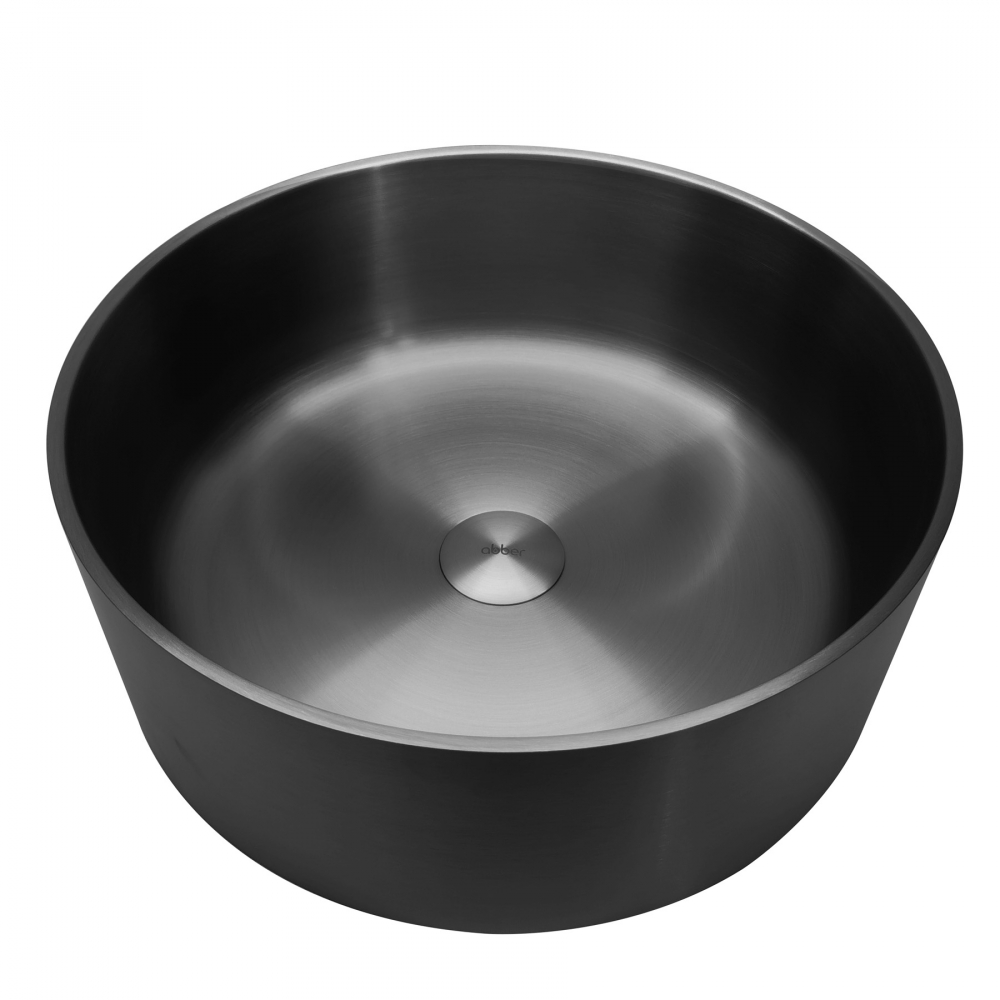 умывальник abber wasser kreis af2407mb 39x39 черный матовый