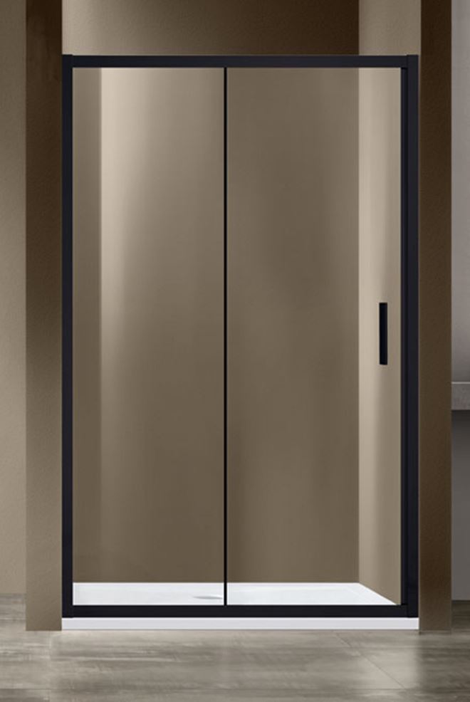 душевая дверь vincea garda vds-1g145clb 145x190 стекло прозрачное / профиль черный матовый