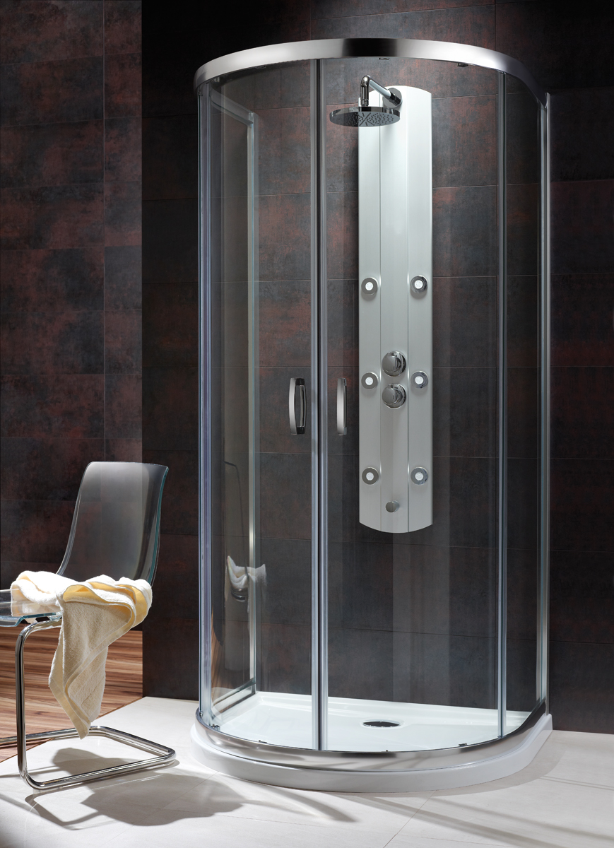 душевой уголок radaway premium plus p1900 100x90x190 коричневое/хром