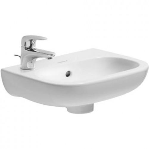 умывальник подвесной duravit d-code 360 7053600092 отверстие под смеситель слева, белый