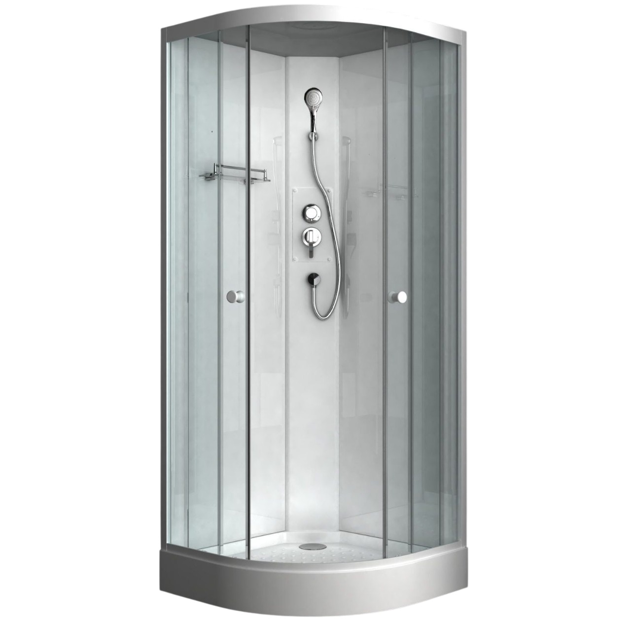 душевая кабина oda 8520np 85x85 стекла прозрачные, профиль хром