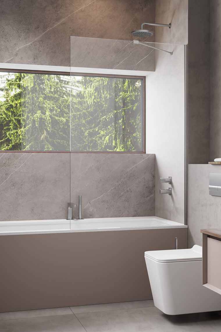 шторка на ванну radaway modo new pnj ii brushed nickel 70x150 прозрачное стекло / профиль брашированный никель