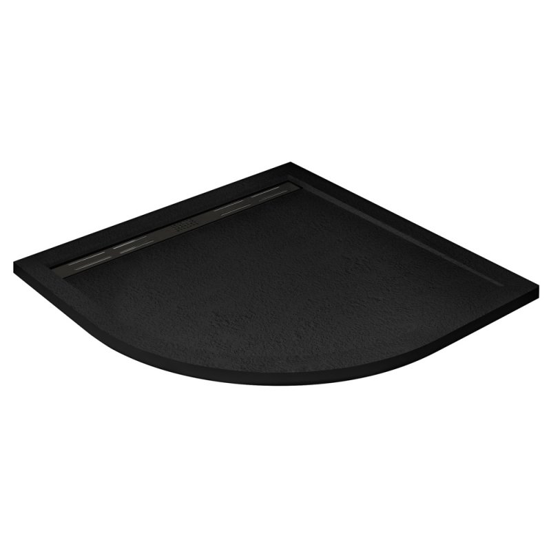 душевой поддон cezares tray-as-r-90-30-nero 90x90 без сифона, черный