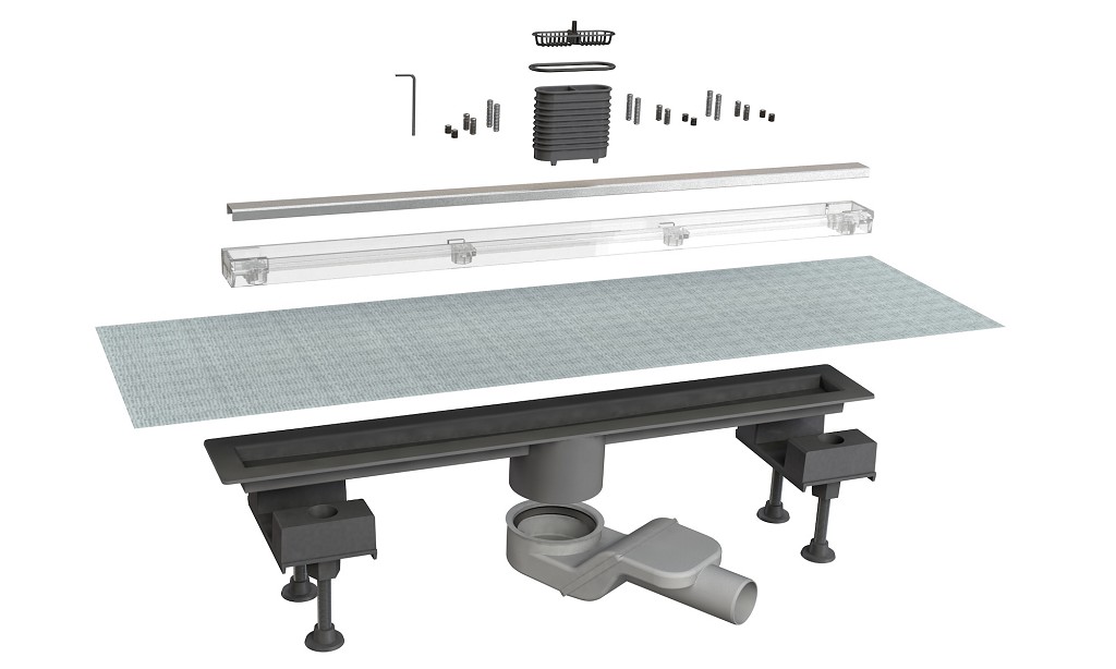 душевой лоток с решеткой bonomini canalissima 6825hx60s
