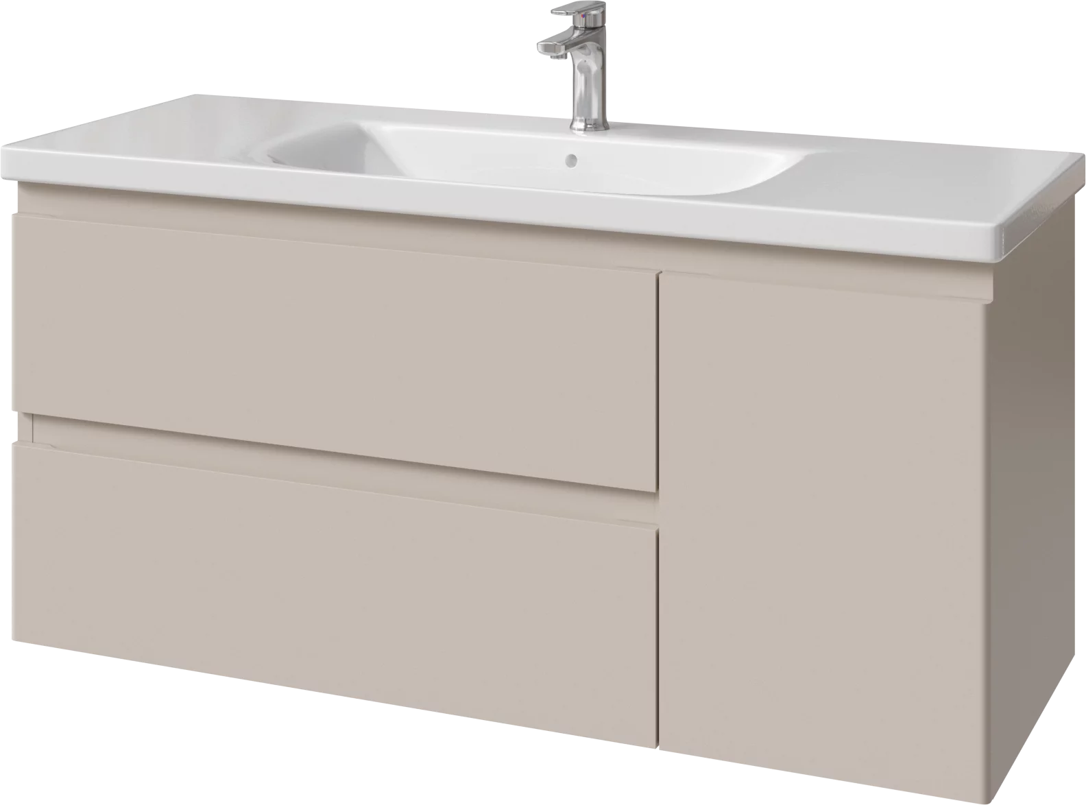 тумба подвесная caprigo forte 120 36117r eml-b074 коричневый матовый