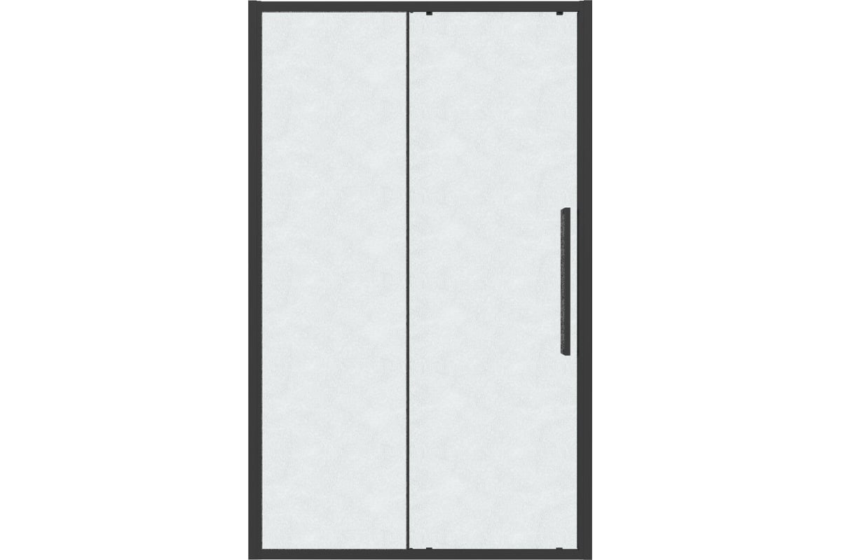 душевая дверь grossman galaxy 100x195 стекло шиншилла / профиль черный матовый